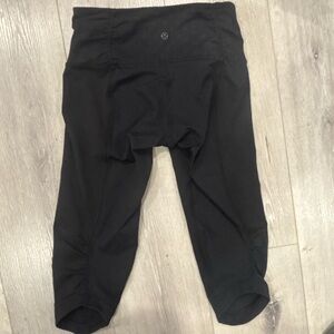 Lululemon Wunder Under Leggings Black Pattern Size 4 High Rise Luxtreme